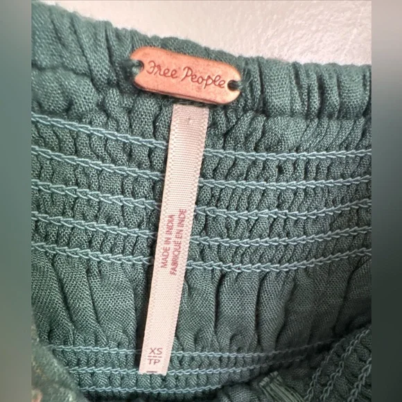 Free People Women's Ethereal Oasis Printed Midi Dress Jade Bohemian Cottage XS - Picture 5 of 7